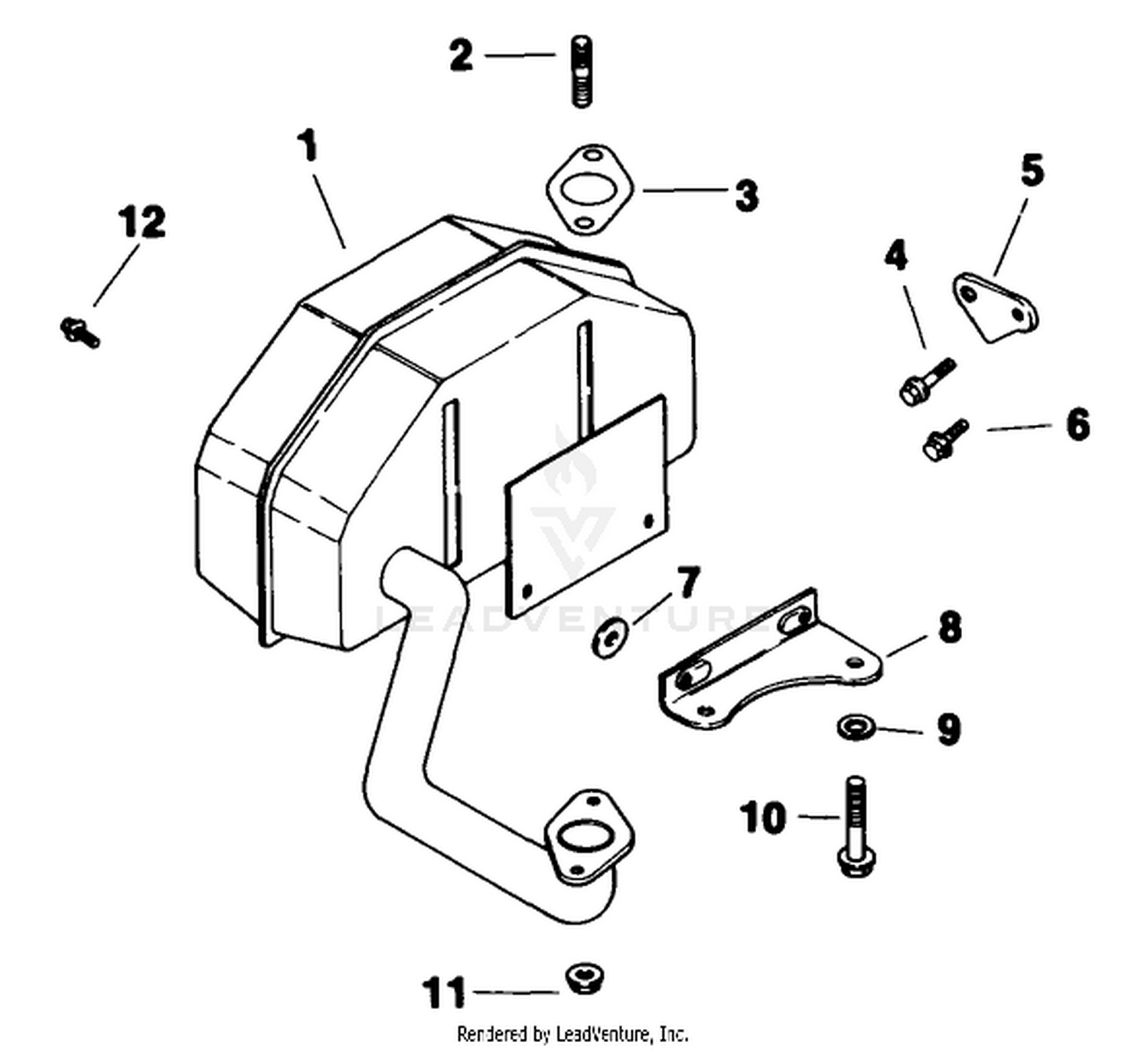Exhaust-Engine-Kohler Model Cv12.5t Spec. No. 1254