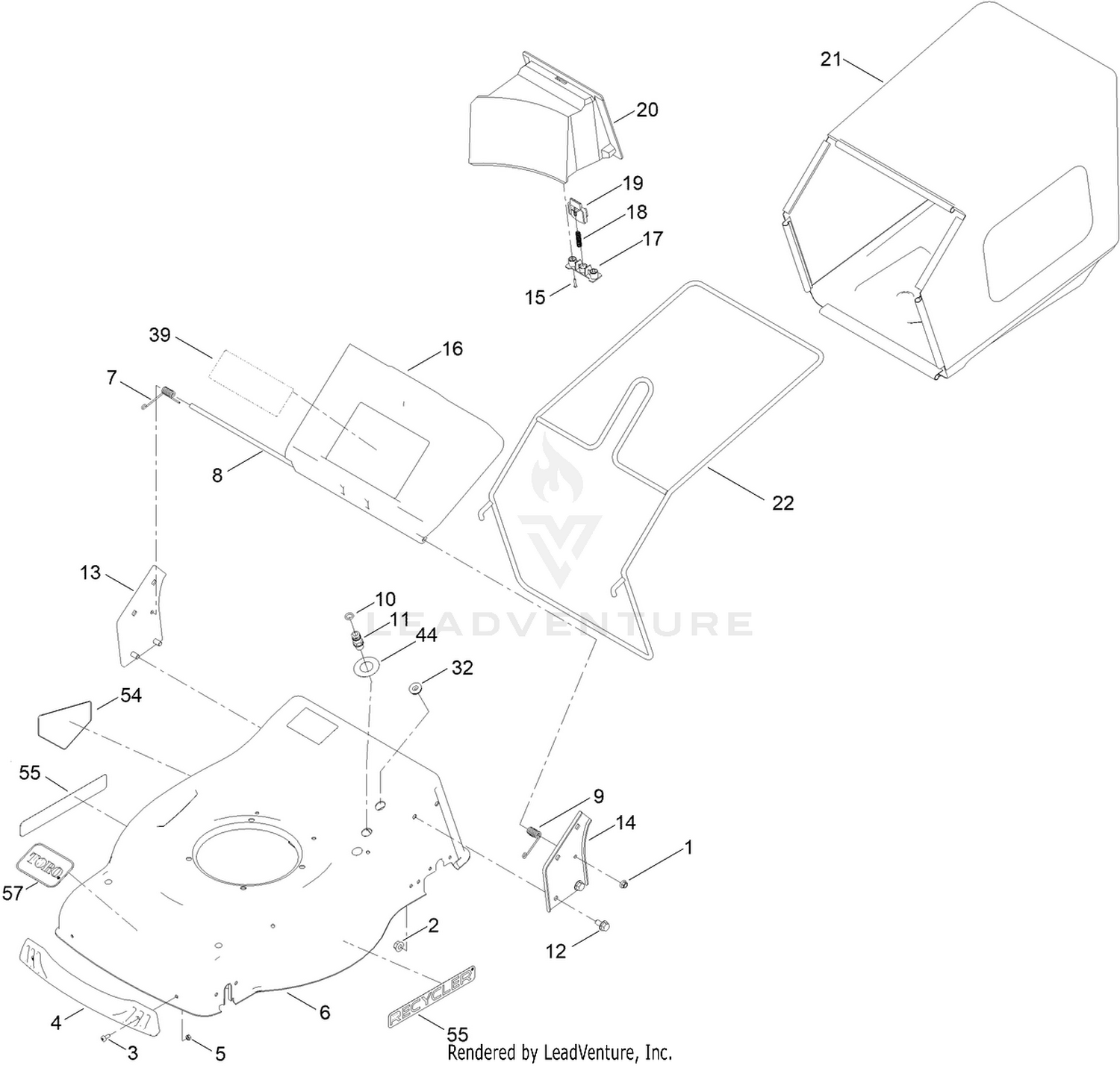 Deck and Bag Assembly