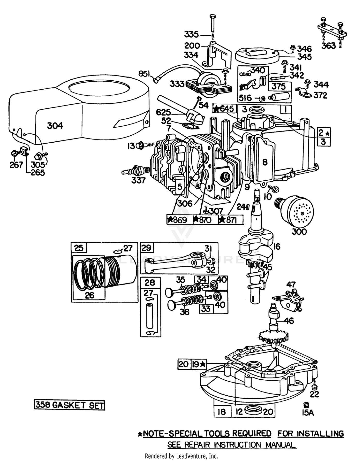 Toro 16940, Lawnmower, 1980 (SN 0000001-0999999) Briggs Stratton 