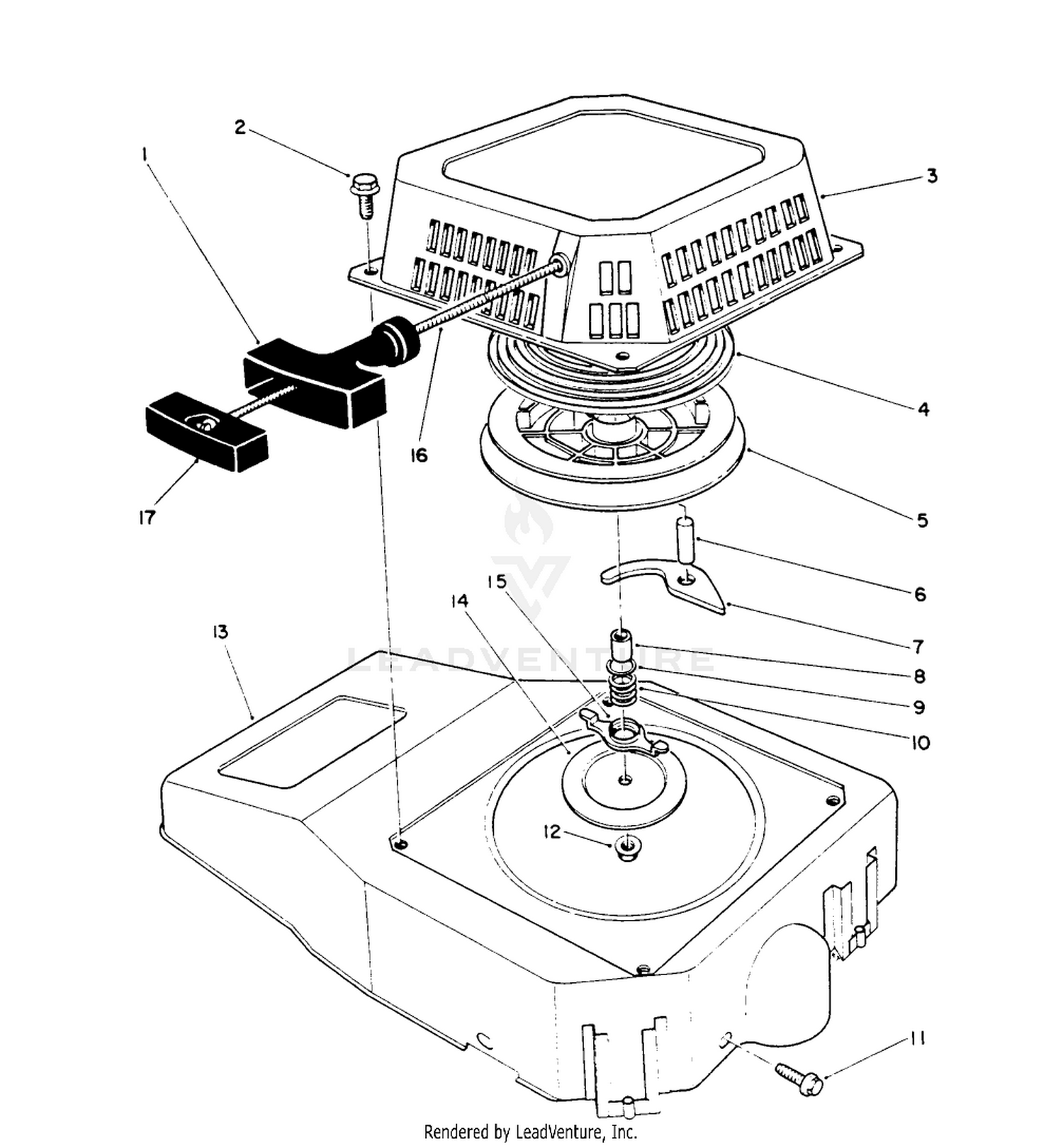 Recoil Assembly (engine Model No. Vmk9-2)