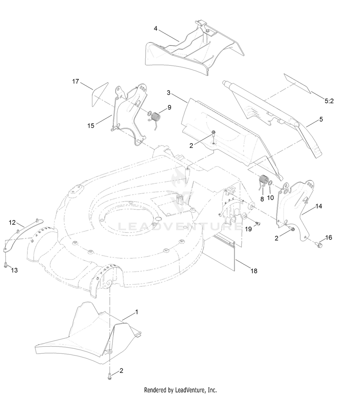 Rear Door and Mulch Plug Assembly