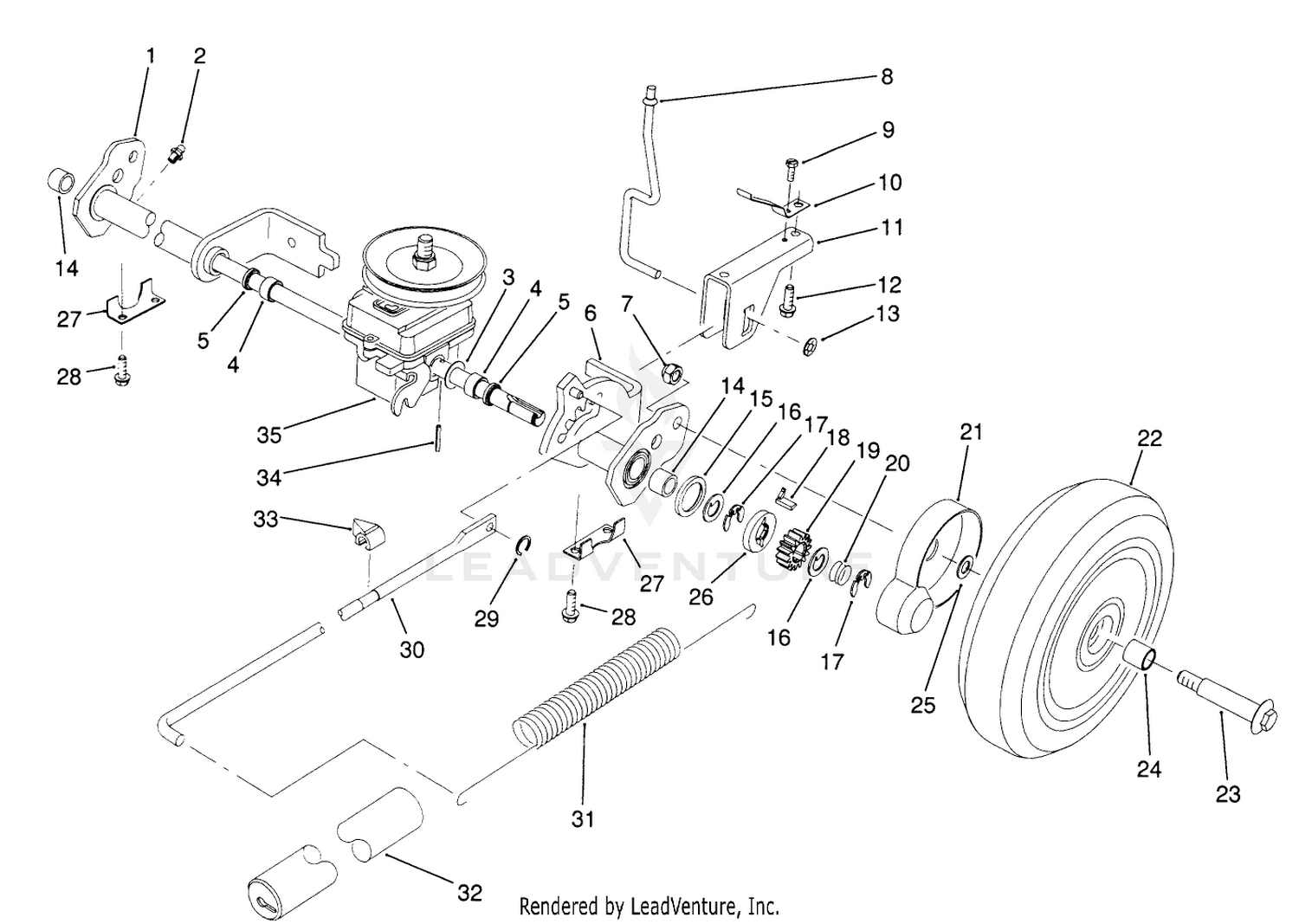 S.p. Rear Axle Assembly (model No. 20906b Only)