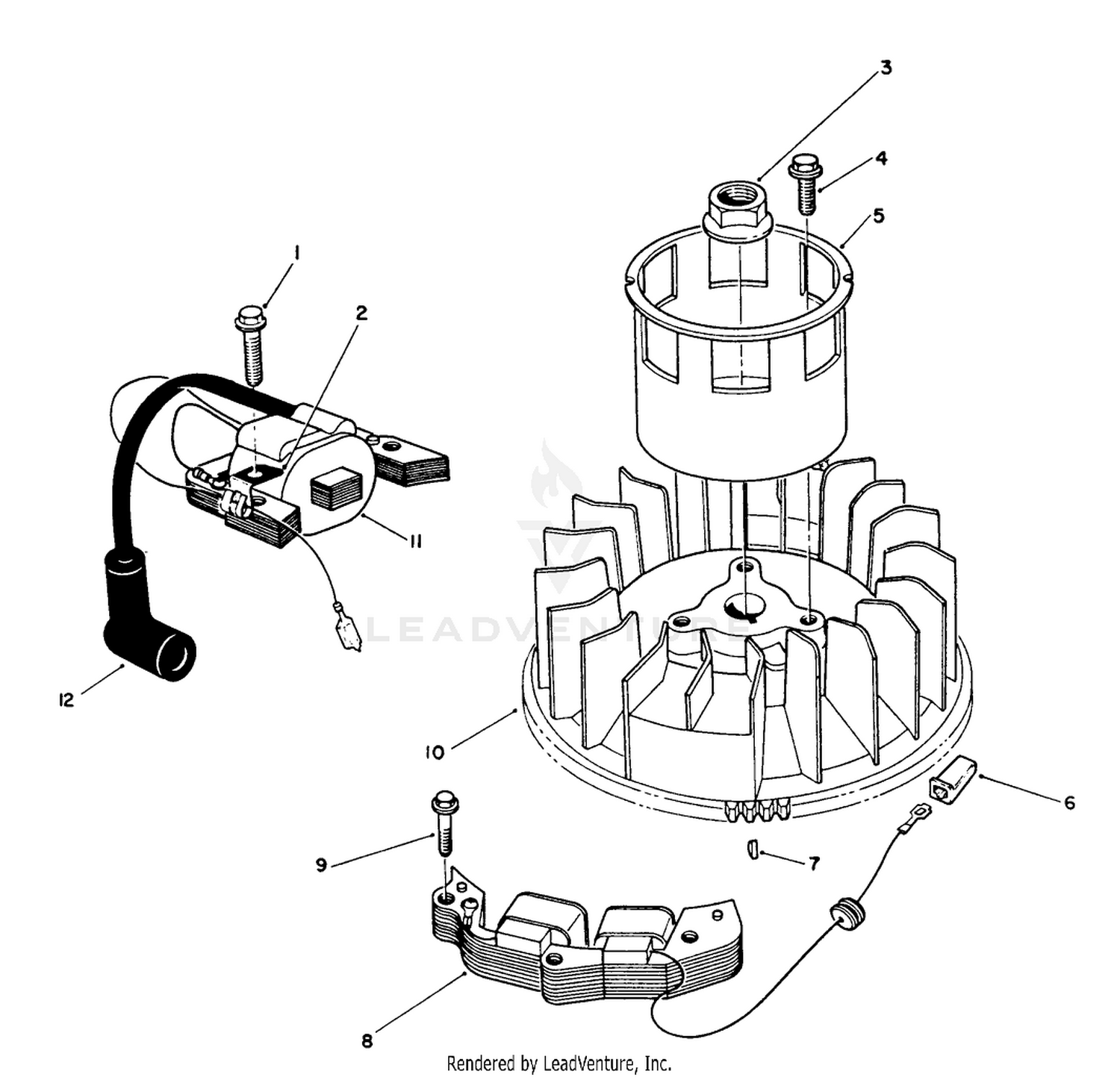 Magneto  Flywheel Assembly (engine Model No. Vmk9-3)