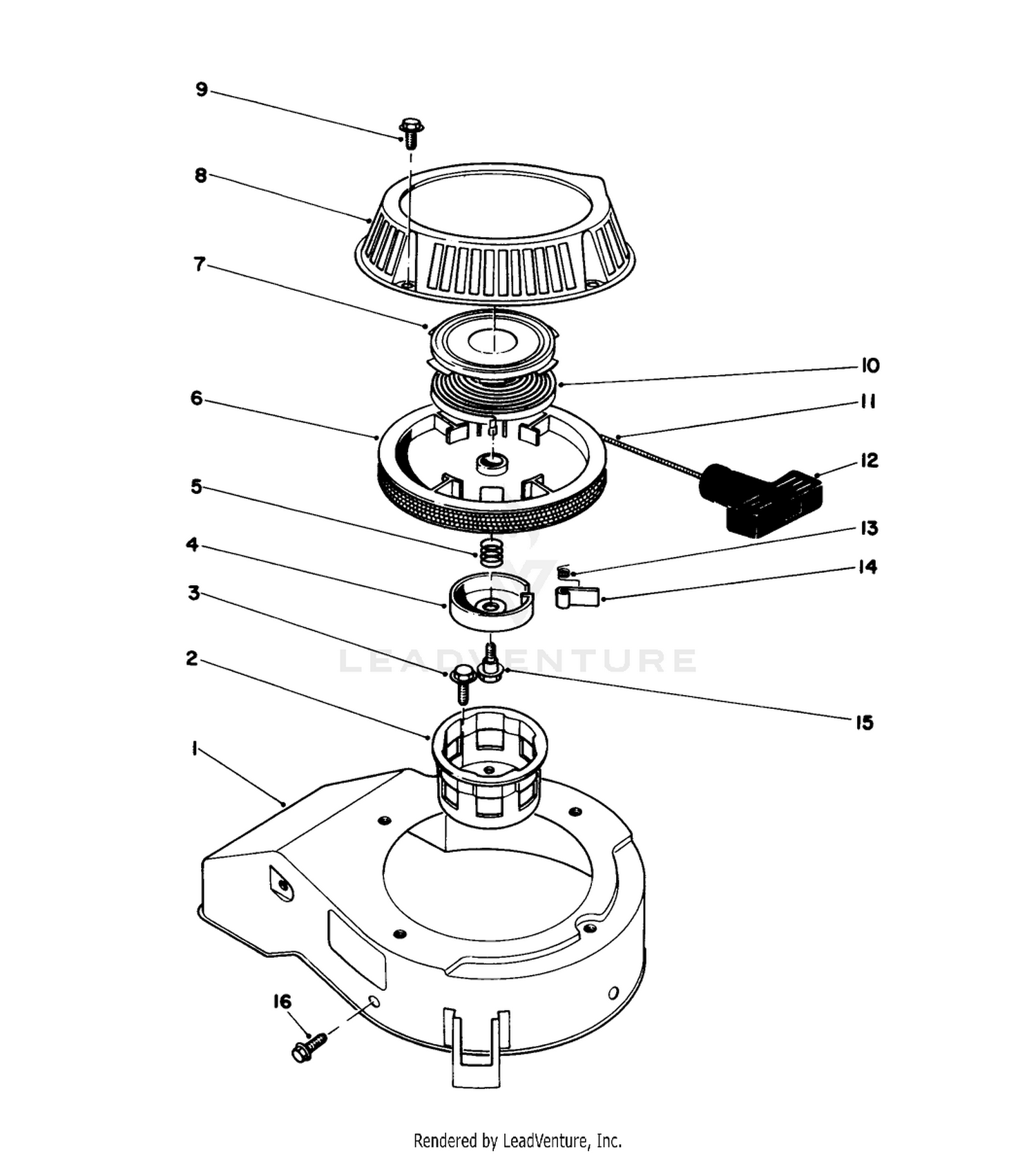 Recoil Assembly Engine 47pe4 (used On Units With Serial No. 6000101-6004101)engine 47pf5 (used On Units With Serial No. 6004102  Up)