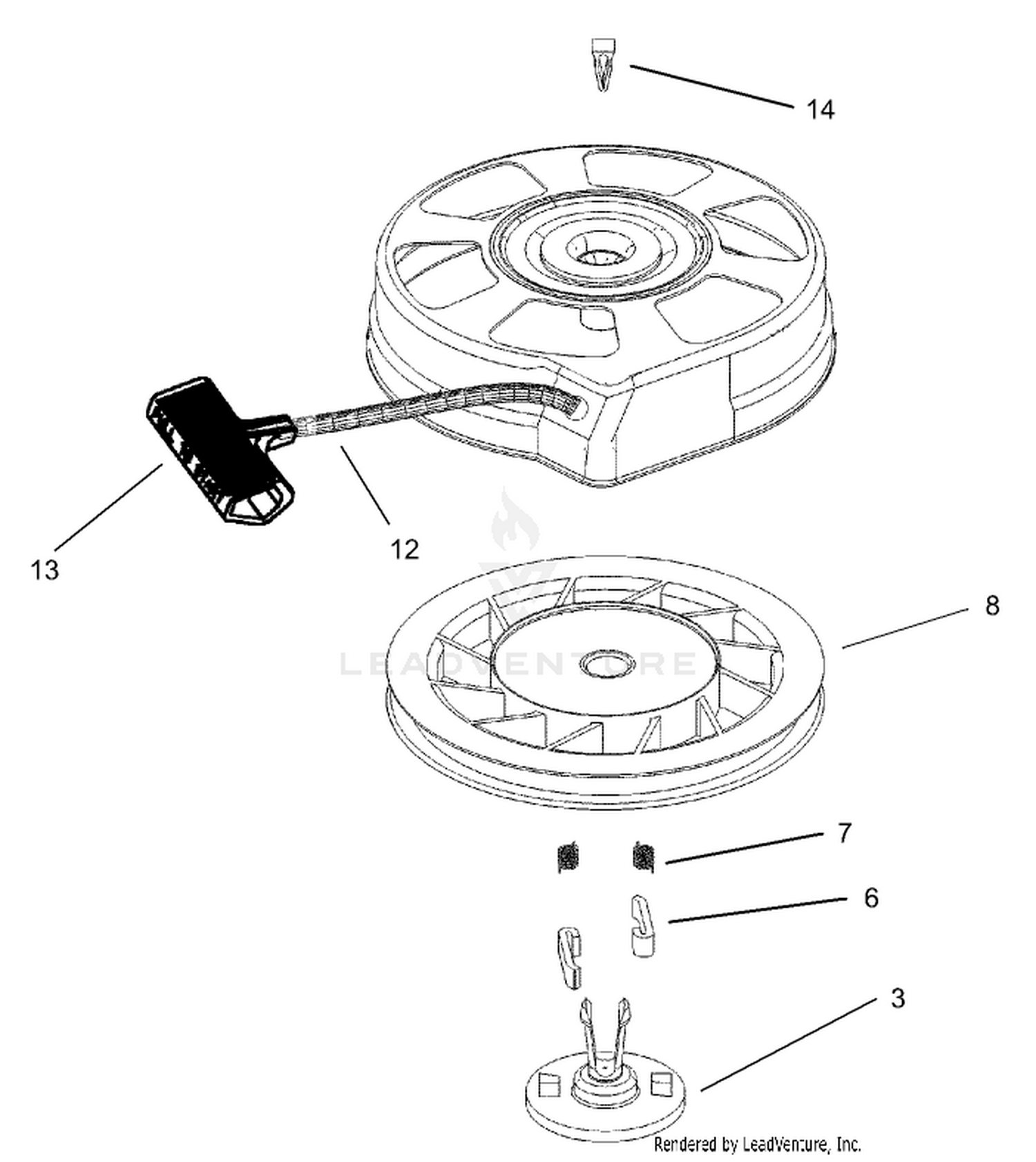 Recoil starter for toro lawn online mower