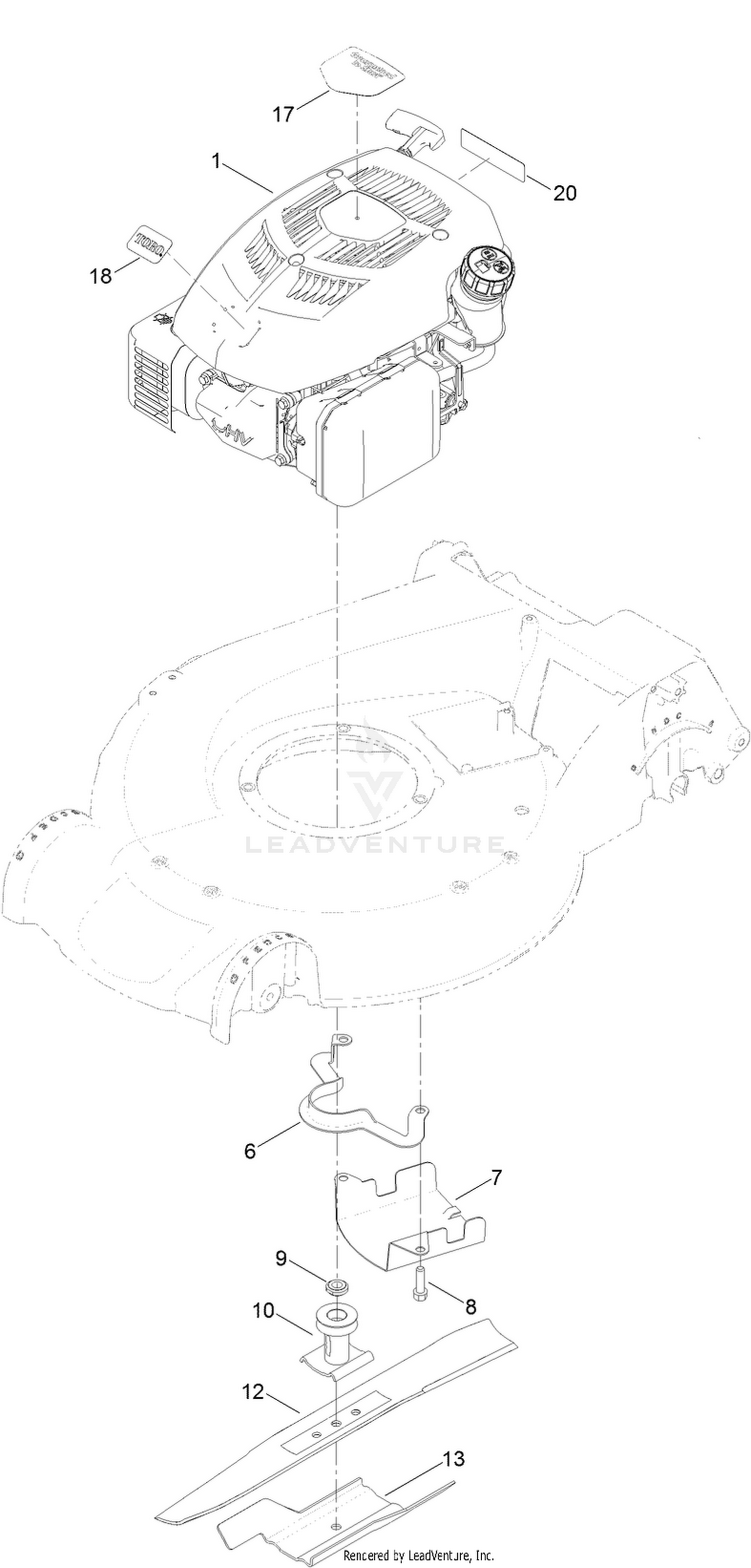 Engine and Blade Assembly