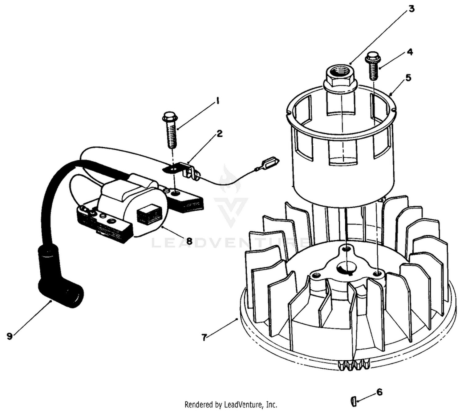 Magneto  Flywheel Assembly (model Vml0-2)