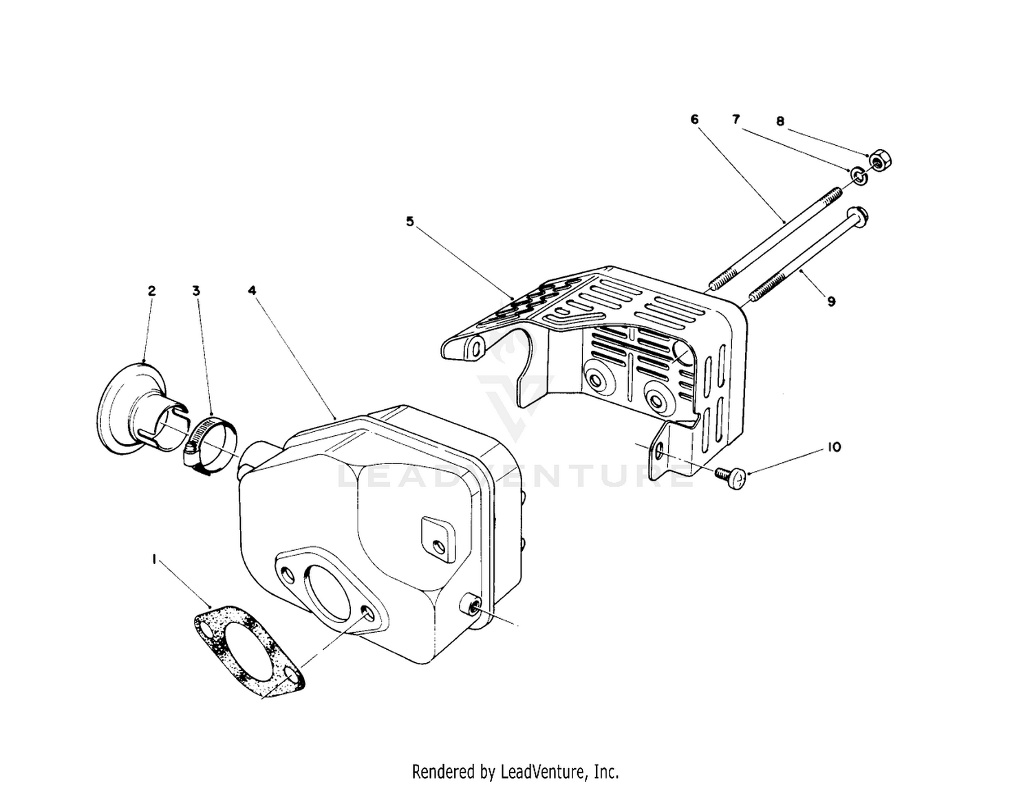 Muffler Assembly (model No. 47pk9-1)