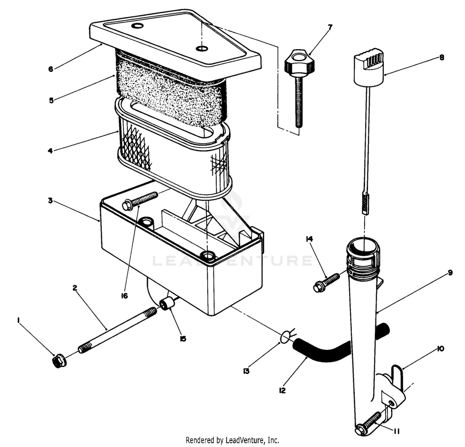 Air Cleaner  Oil Fill Tube Assembly
