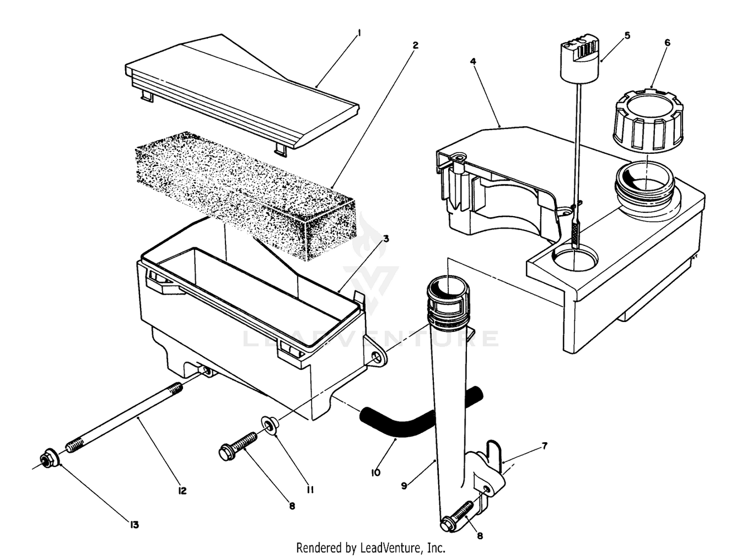 Air Cleaner  Fuel Tank Assembly (engine Model No. Vmg6, Vmh7  Vmj8)