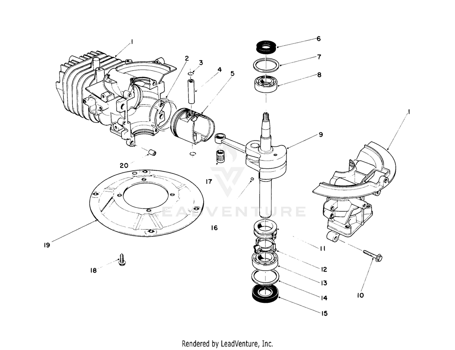 Crankshaft Assembly (model No. 47pk9-1)