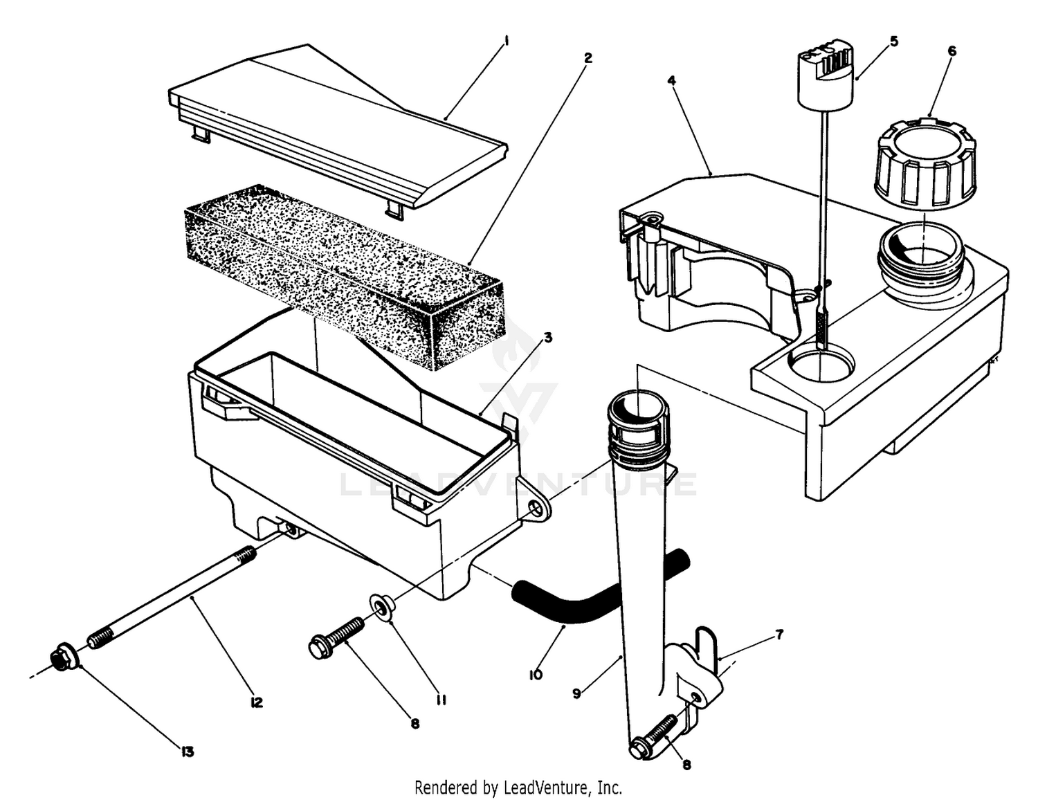 Air Cleaner  Fuel Tank Assembly (model No. Vmh7)