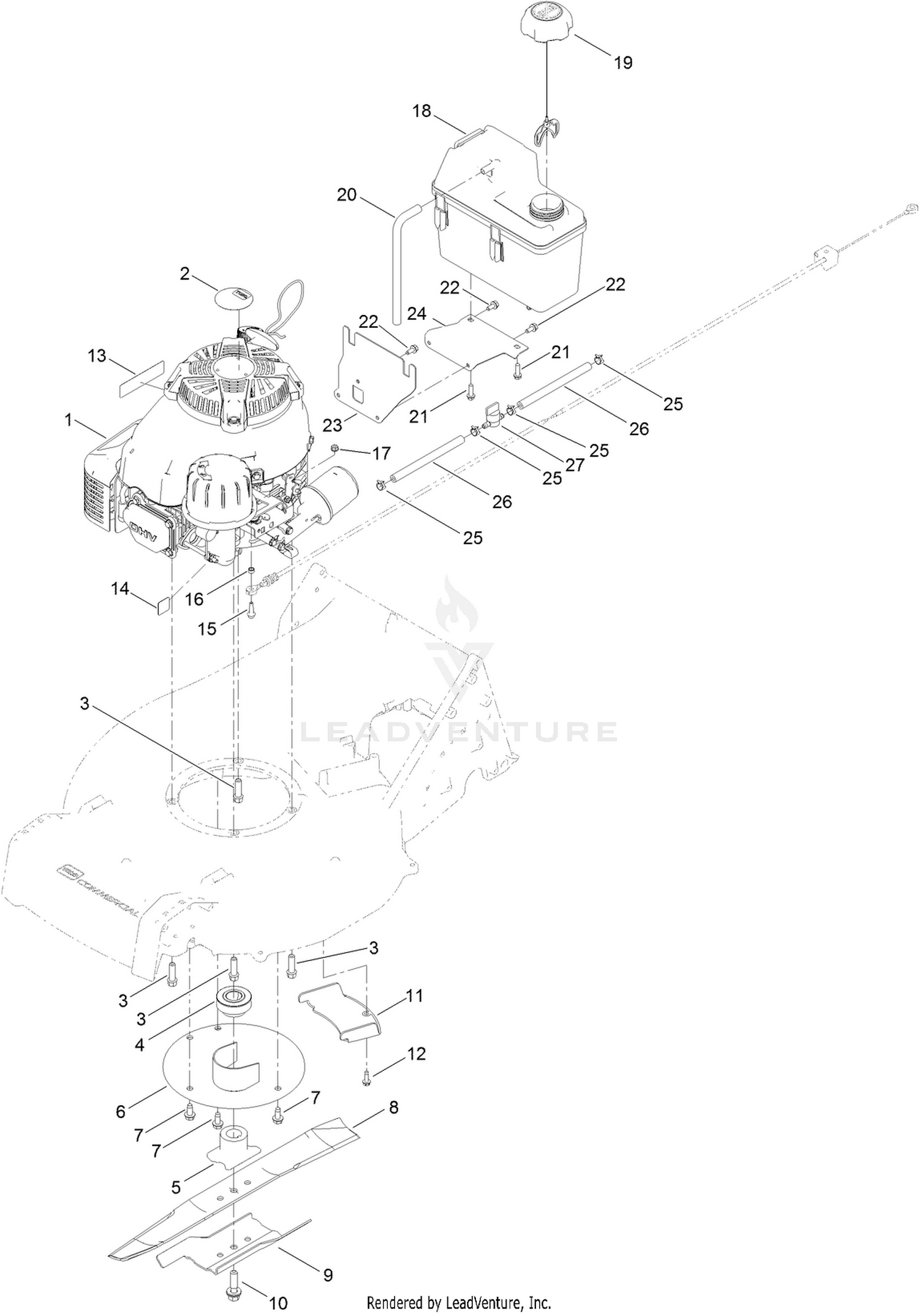 Engine and Blade Assembly