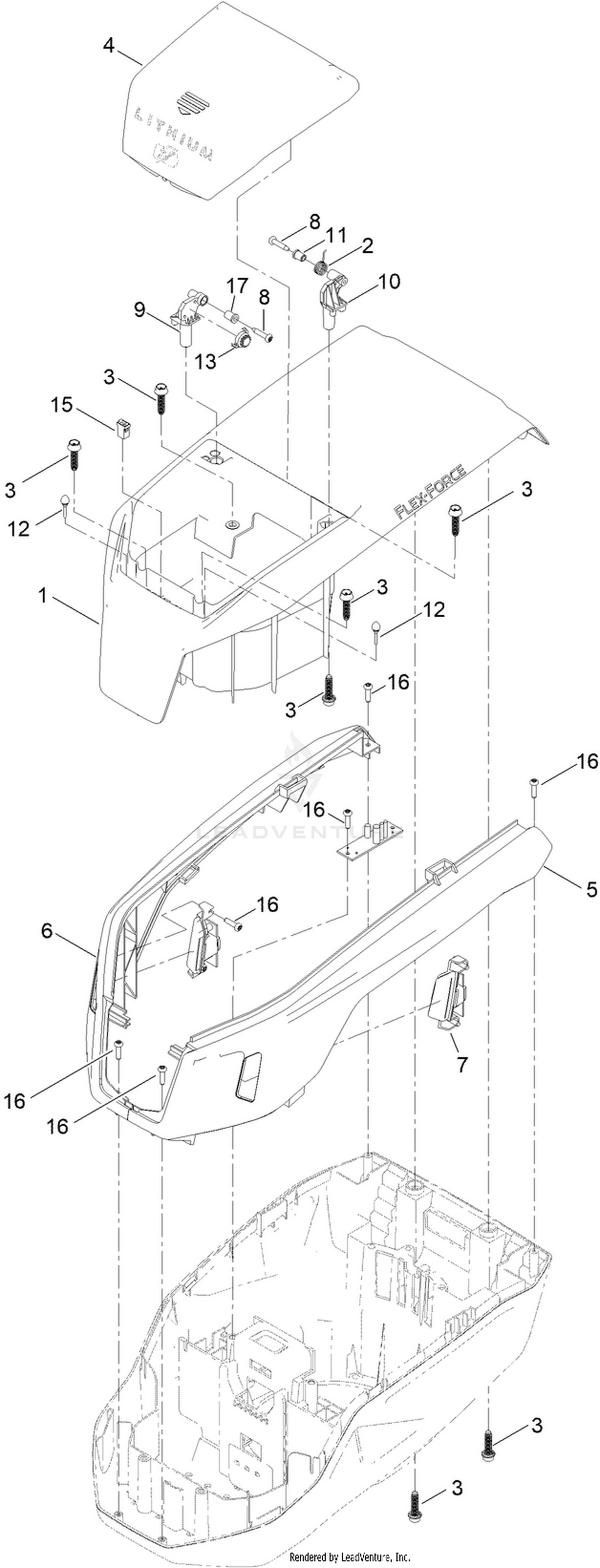 Motor Module No. 144-6440  Upper Shroud Assembly