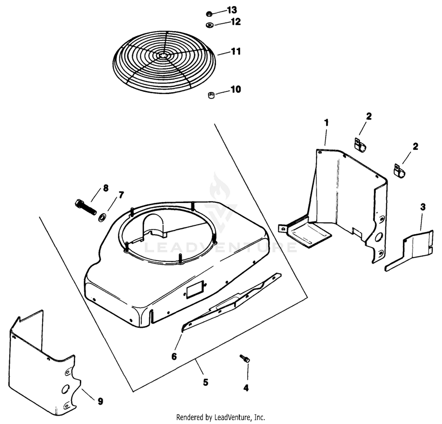Baffle  Shroud-Engine Model No. Mv16s-Type 56519