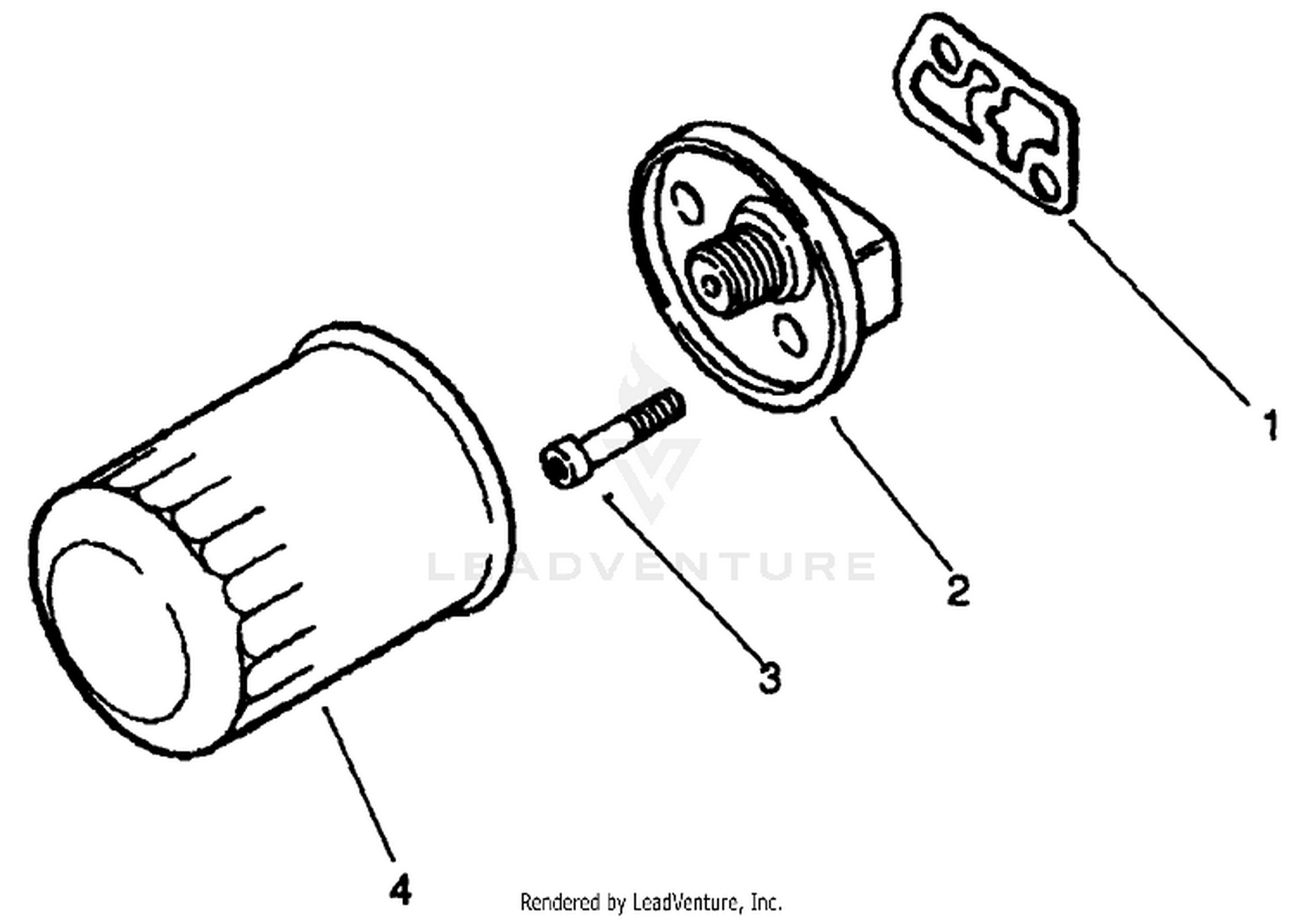 Oil Filter-Engine Model No. Mv18s-Type 58543