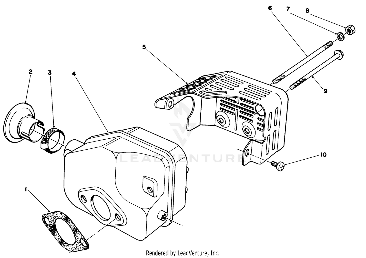 Muffler Assembly (model No. 47pf5  47pg6)