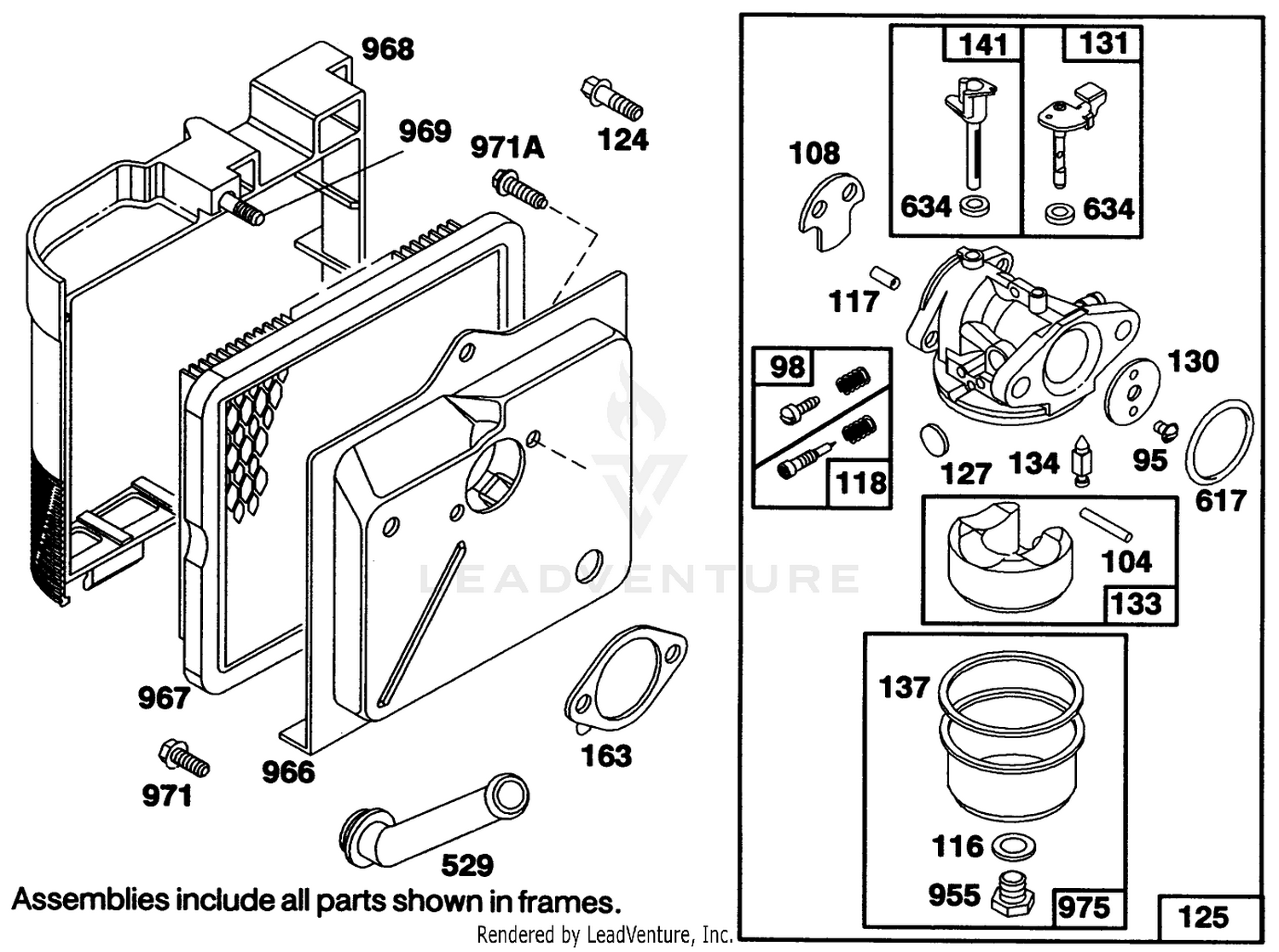 Engine Briggs  Stratton Model 122702-3171-01 3
