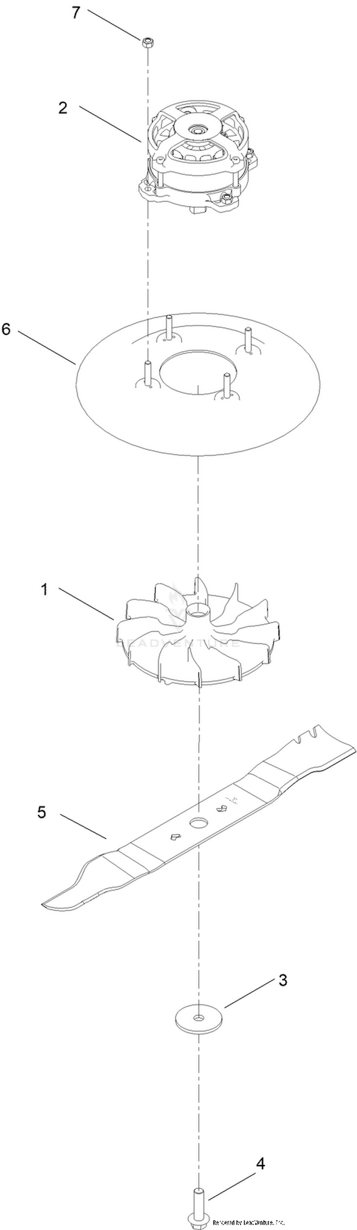 Motor and Blade Assembly