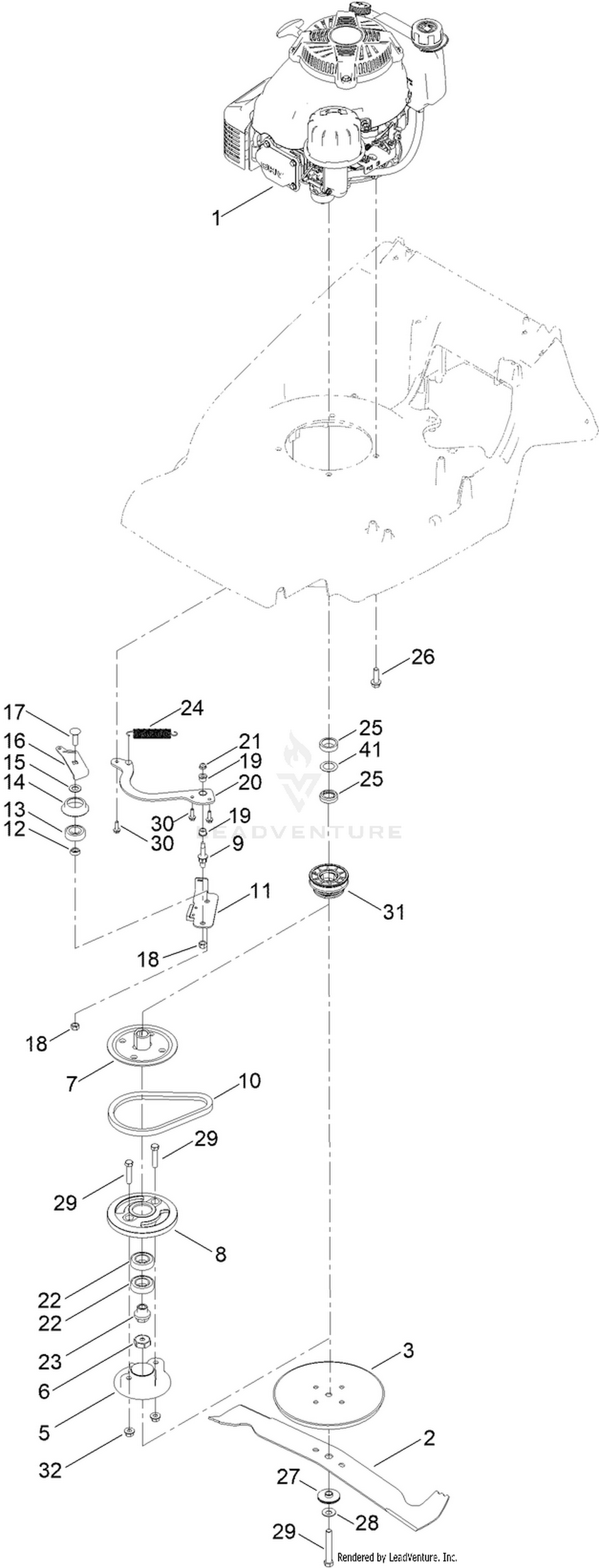Engine and Blade Assembly