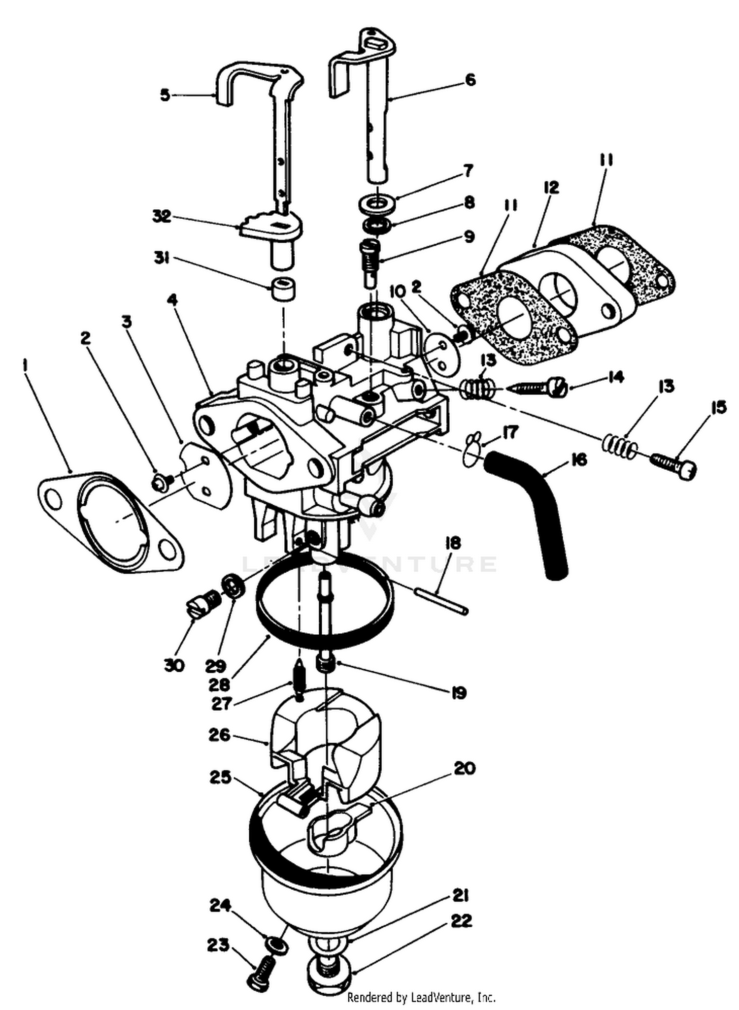 Carburetor Assembly Model No. Vmh7