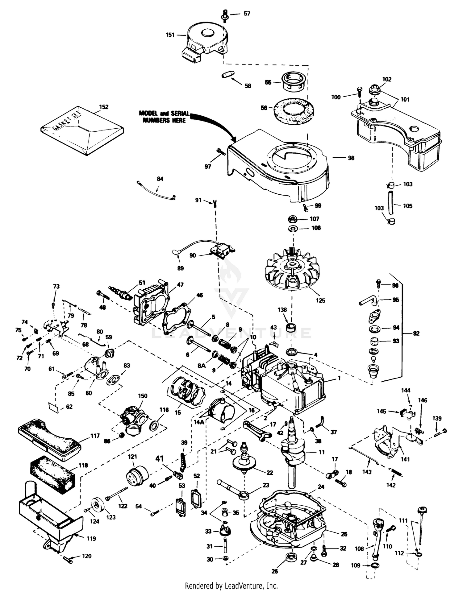 Engine Tecumseh Model No. Tvs100-44001 (continued) (used On Units With Serial No. 7000001-7004102)
