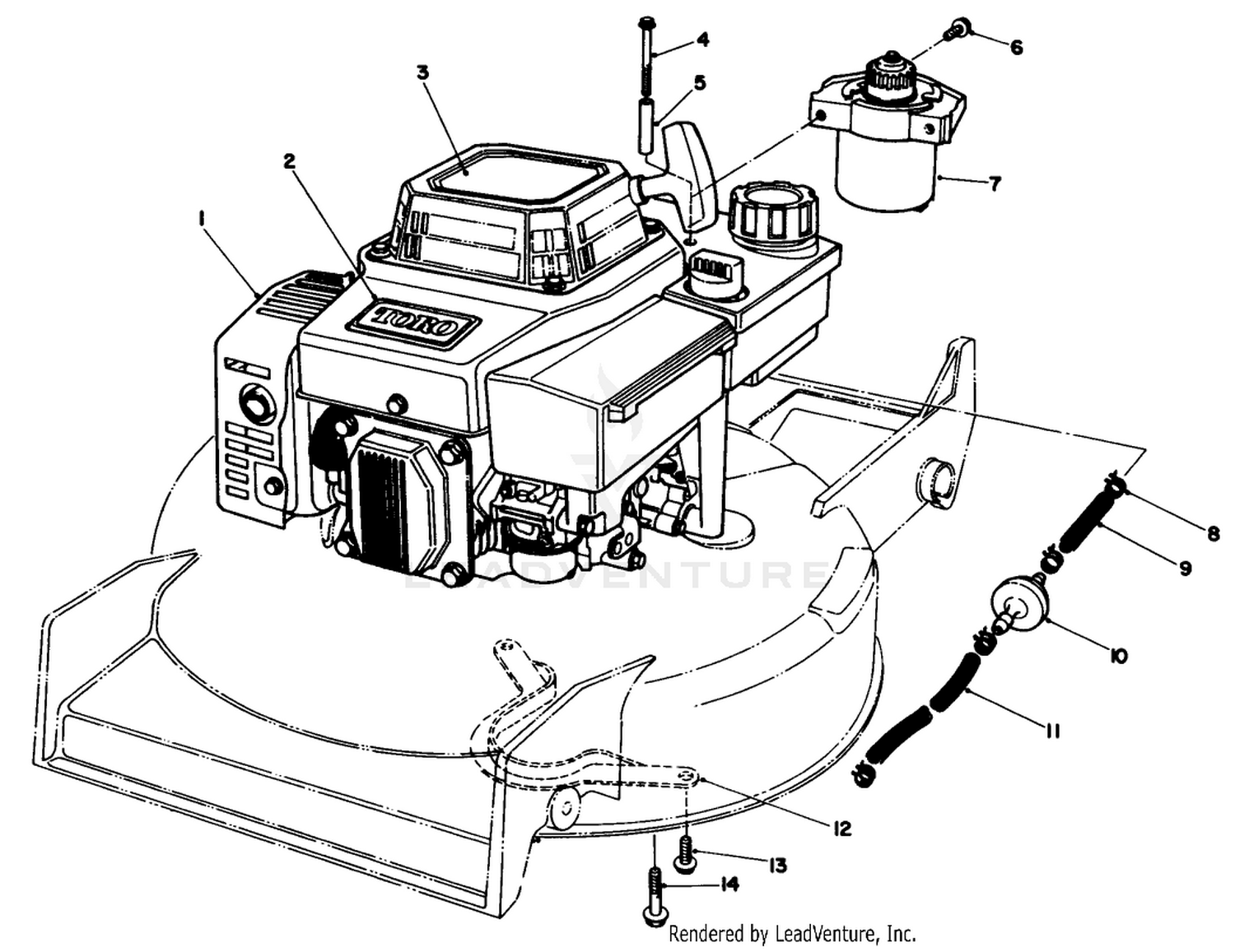 Engine Assembly (model No. Vmg6)(used On Units With Serial No. 7001734  Up)