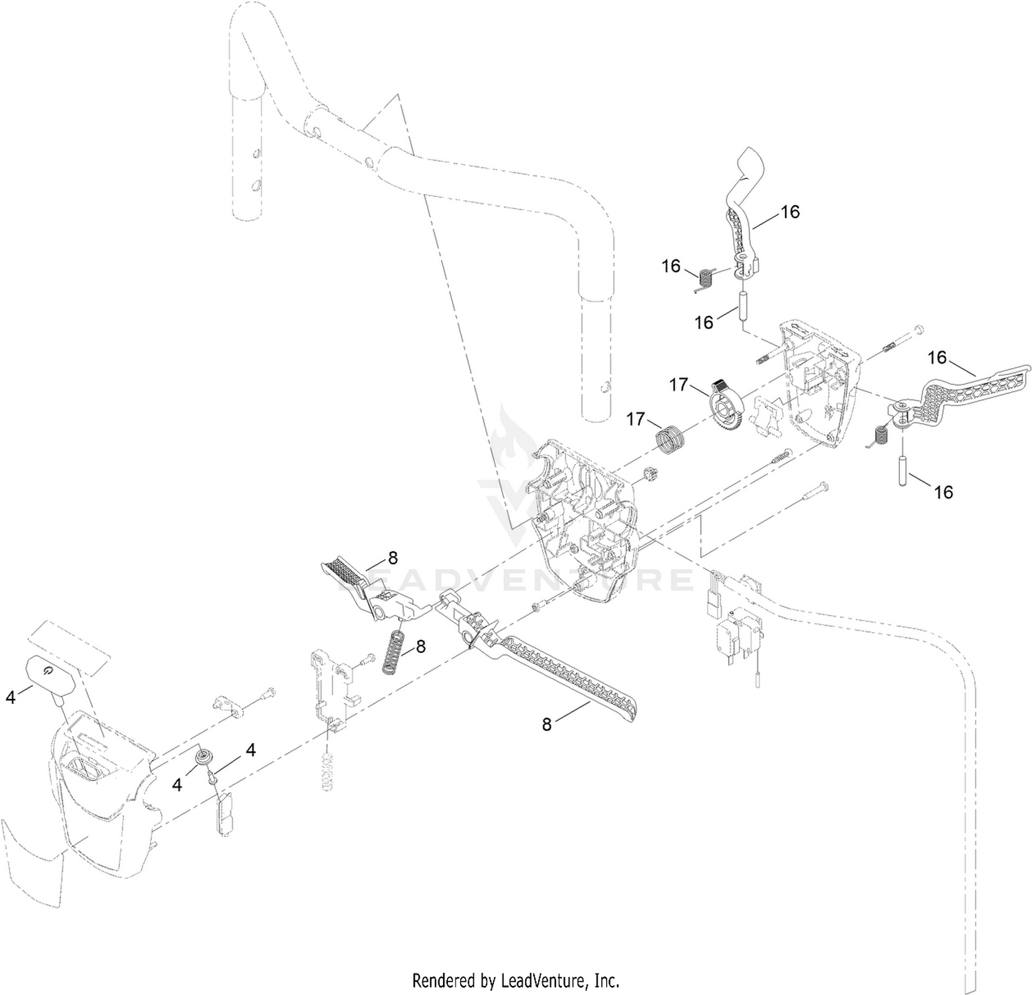 Handle Bar Control Assembly No. 134-6355