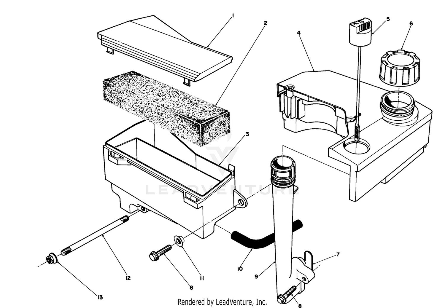 Air Cleaner  Fuel Tank Assembly (engine No. Vmj8)