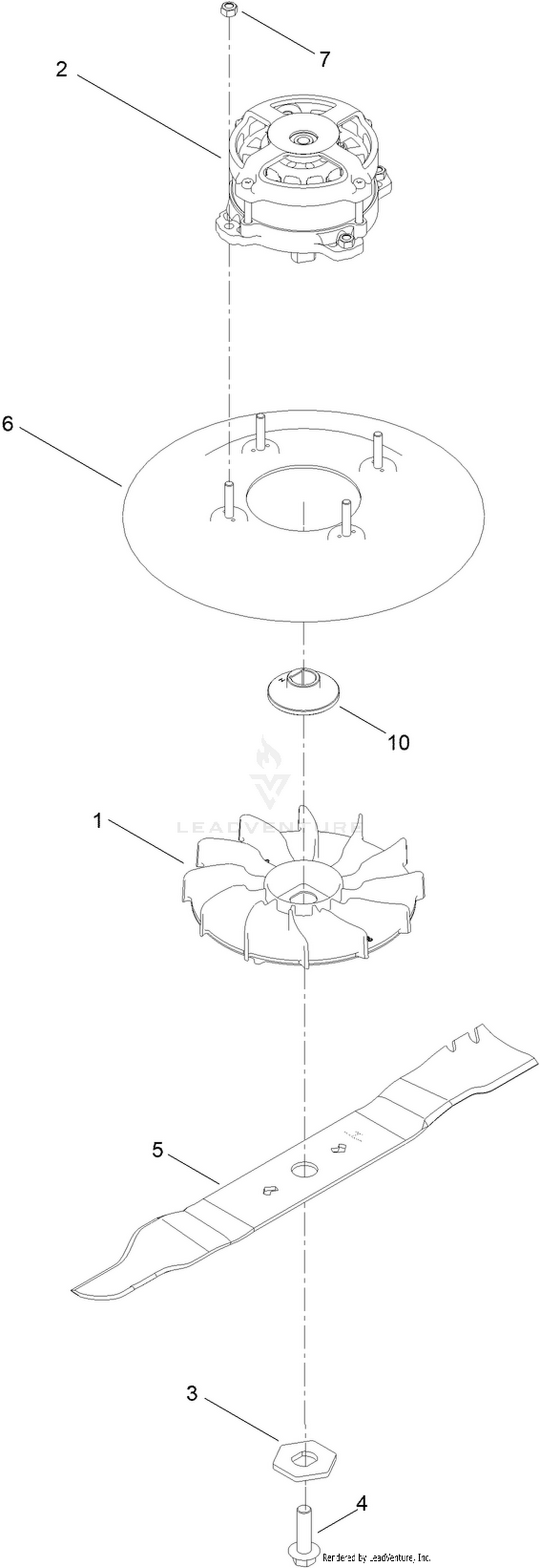 Motor and Blade Assembly