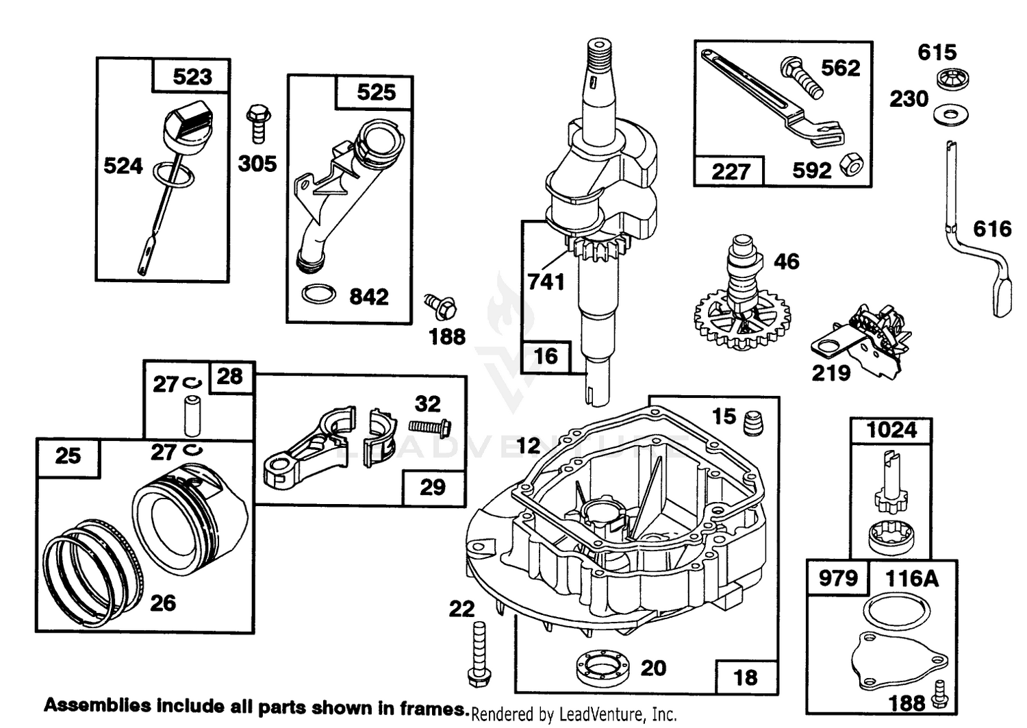 Engine Briggs  Stratton Model 97772-0112-01 2