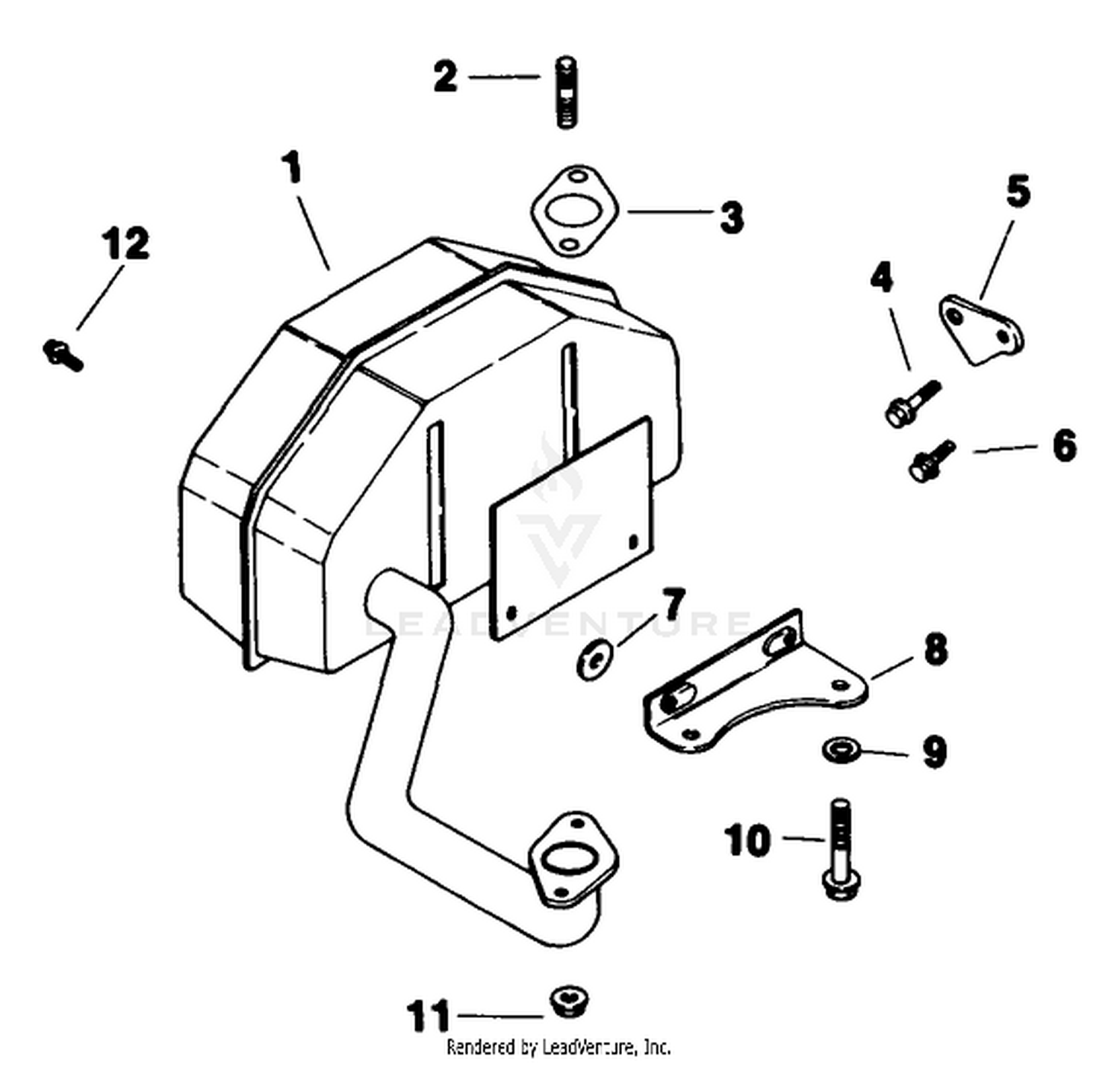 Exhaust-Engine Kohler Model Cv12.5t Spec. No. 1254