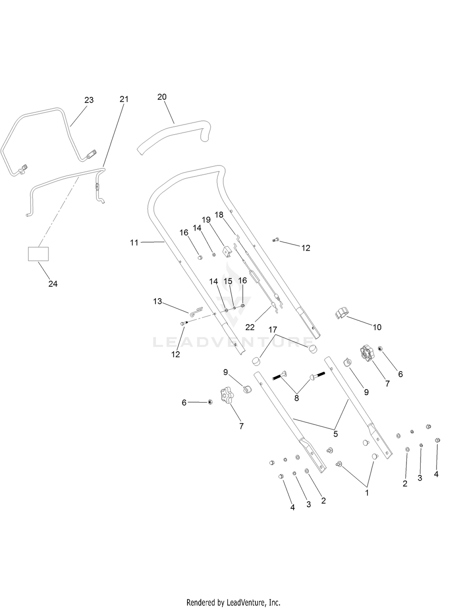 Handle Bar and Controls Assembly