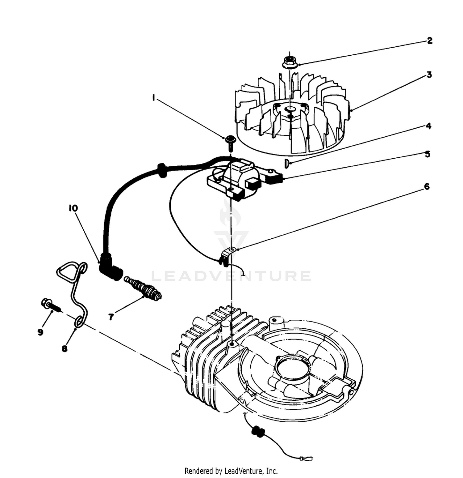 Engine Assembly Model No. 47pj8 2