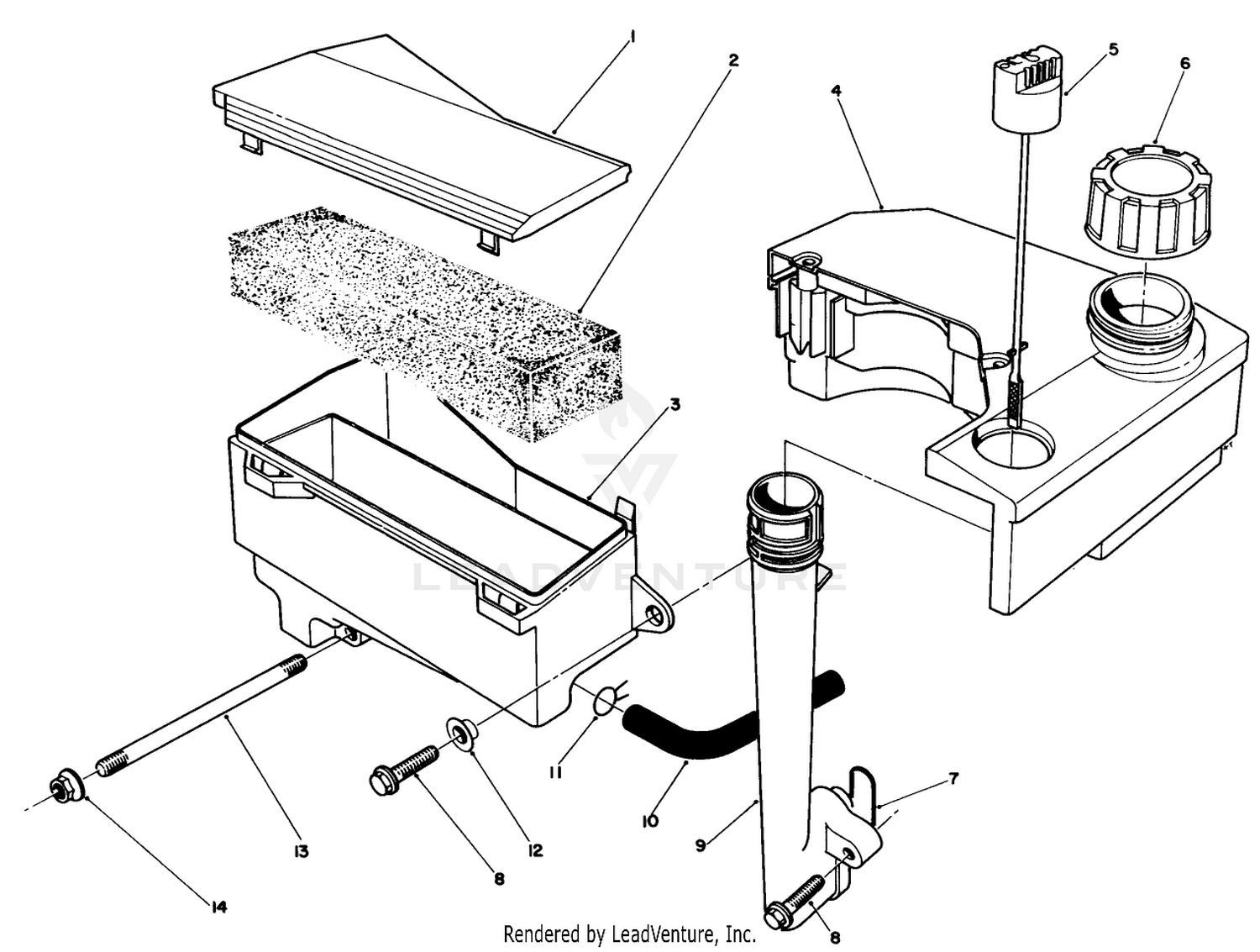 Air Cleaner  Fuel Tank Assembly (model No. Vmg6)