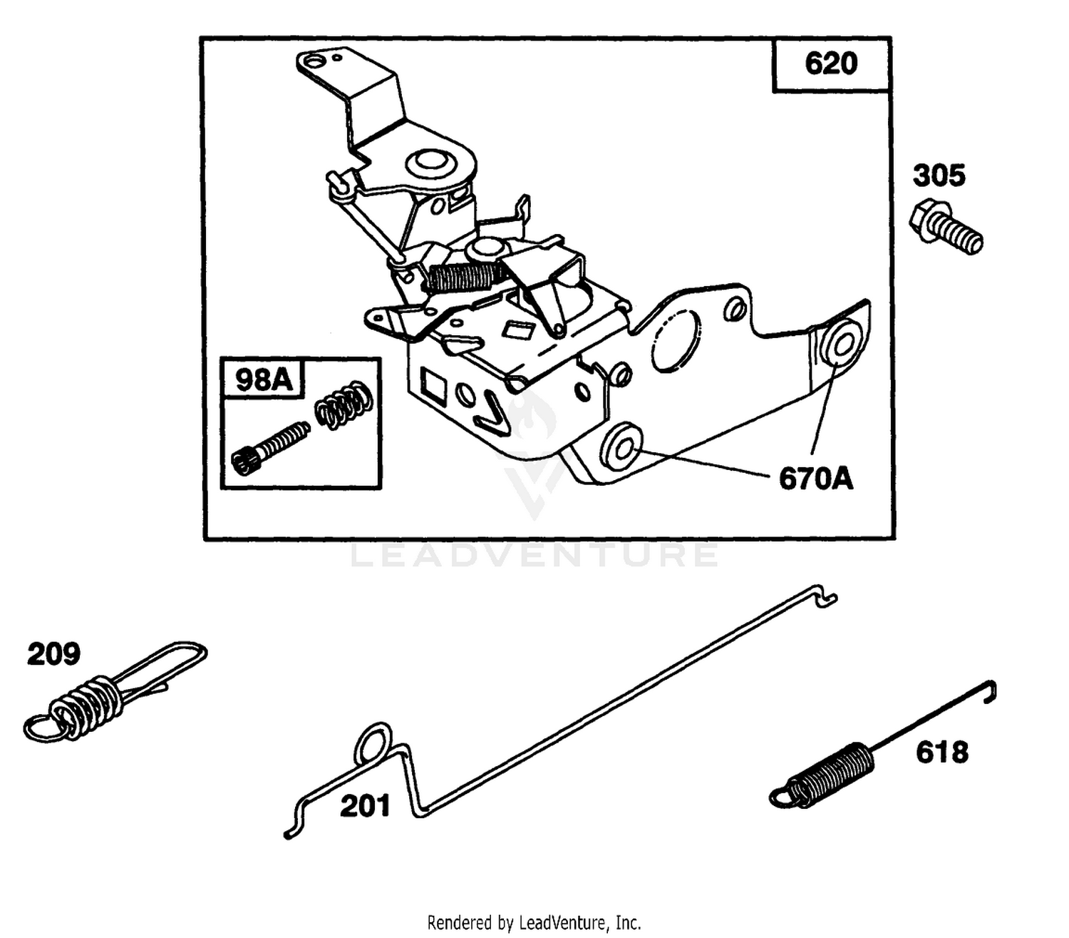 Engine Briggs  Stratton Model 124702-3115-01 3