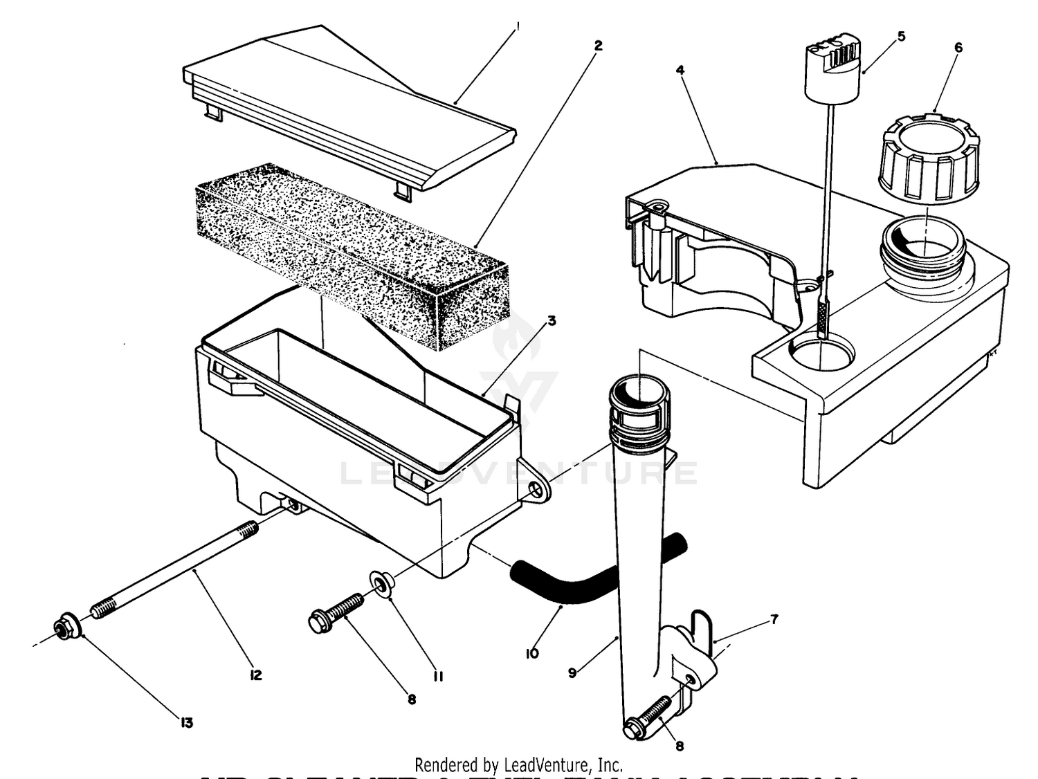 Air Cleaner  Fuel Tank Assembly (model No. Vmj8)