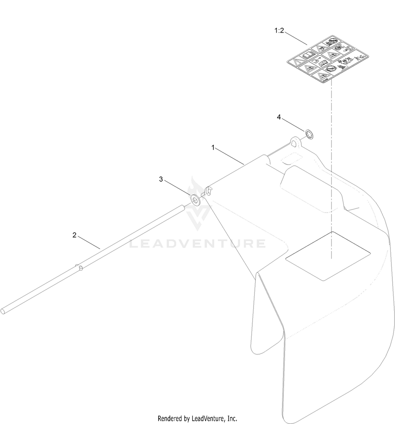 Deflector Chute Assembly No. 136-7060