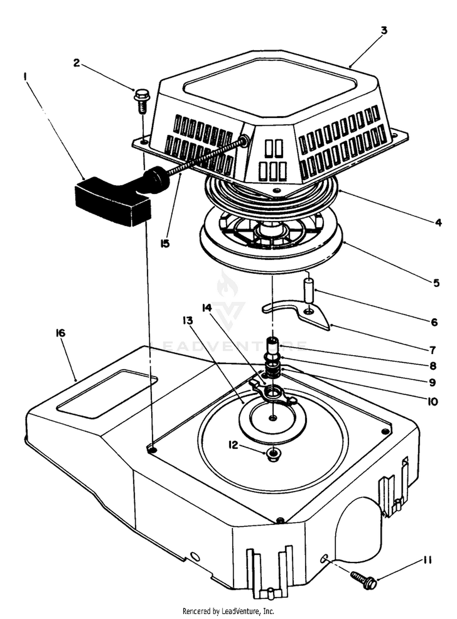 Recoil Assembly (engine Model No. Vmg6)