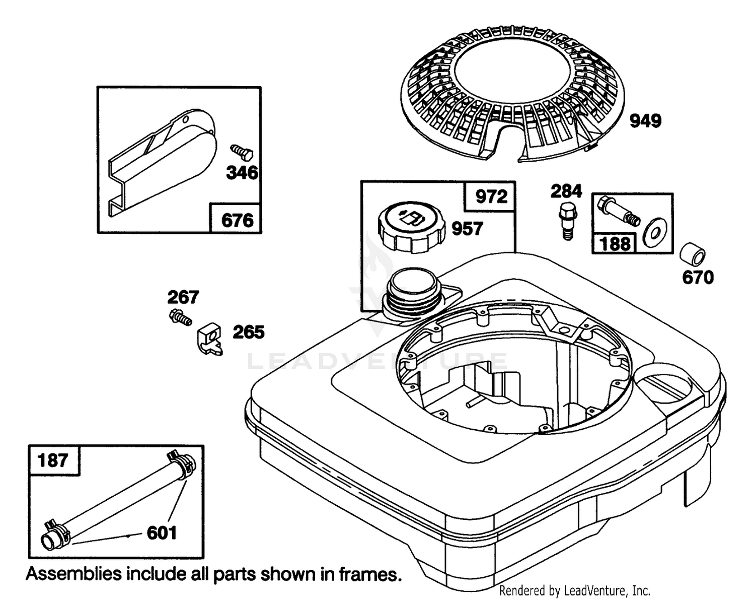 Engine Briggs  Stratton Model 122702-3188-01 7