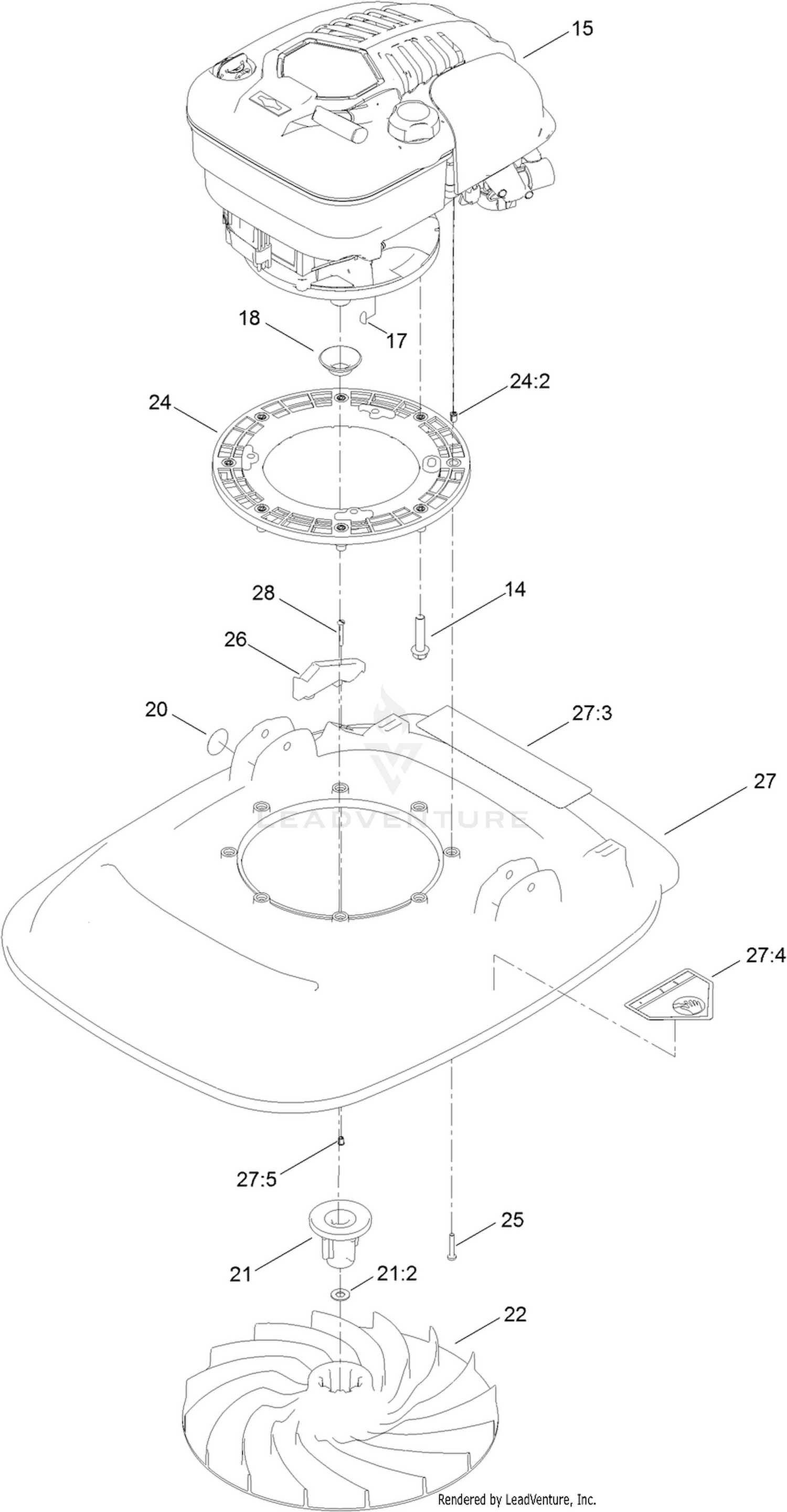 Engine and Deck Assembly