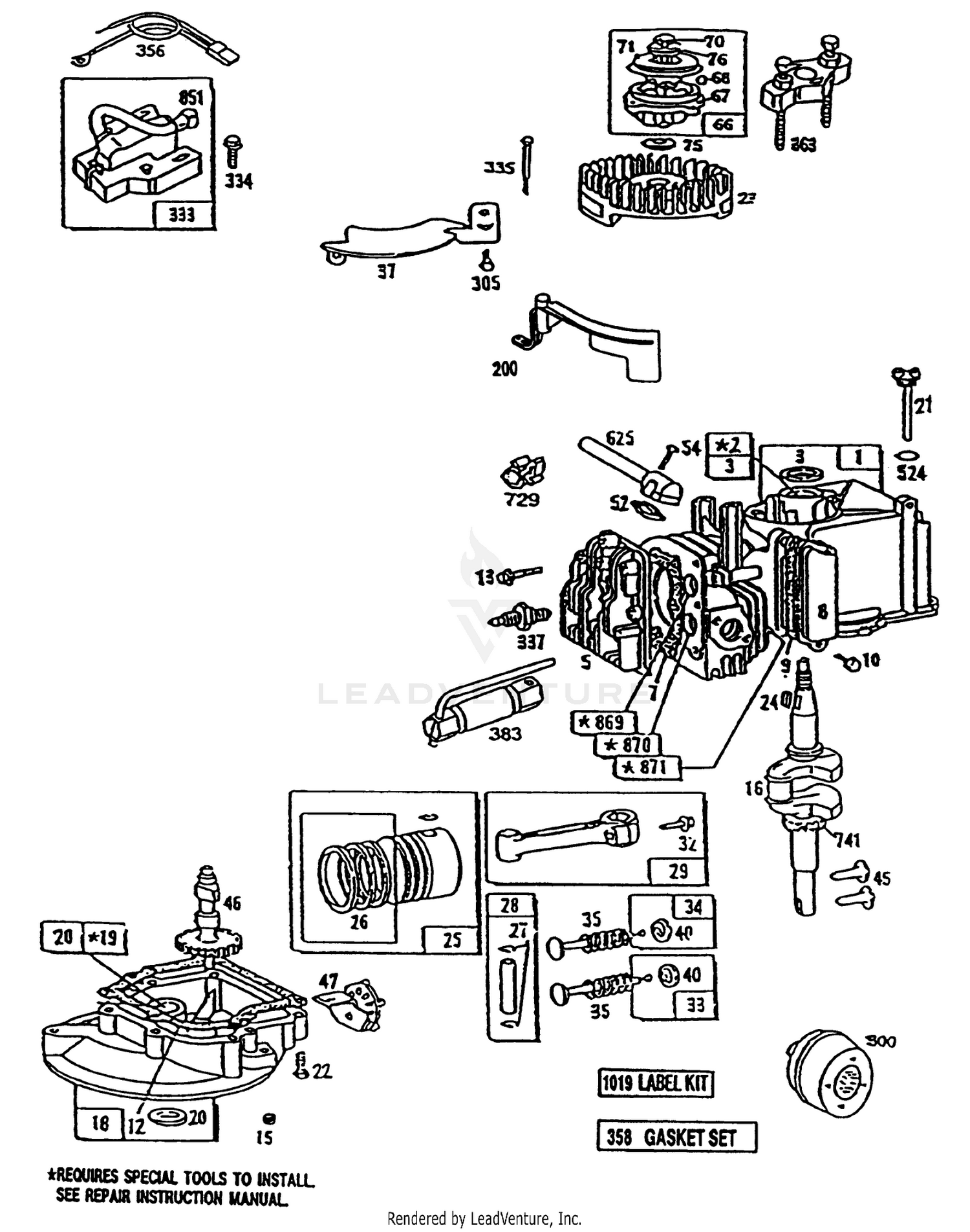 Engine Briggs  Stratton Model 95902-3148-01 2
