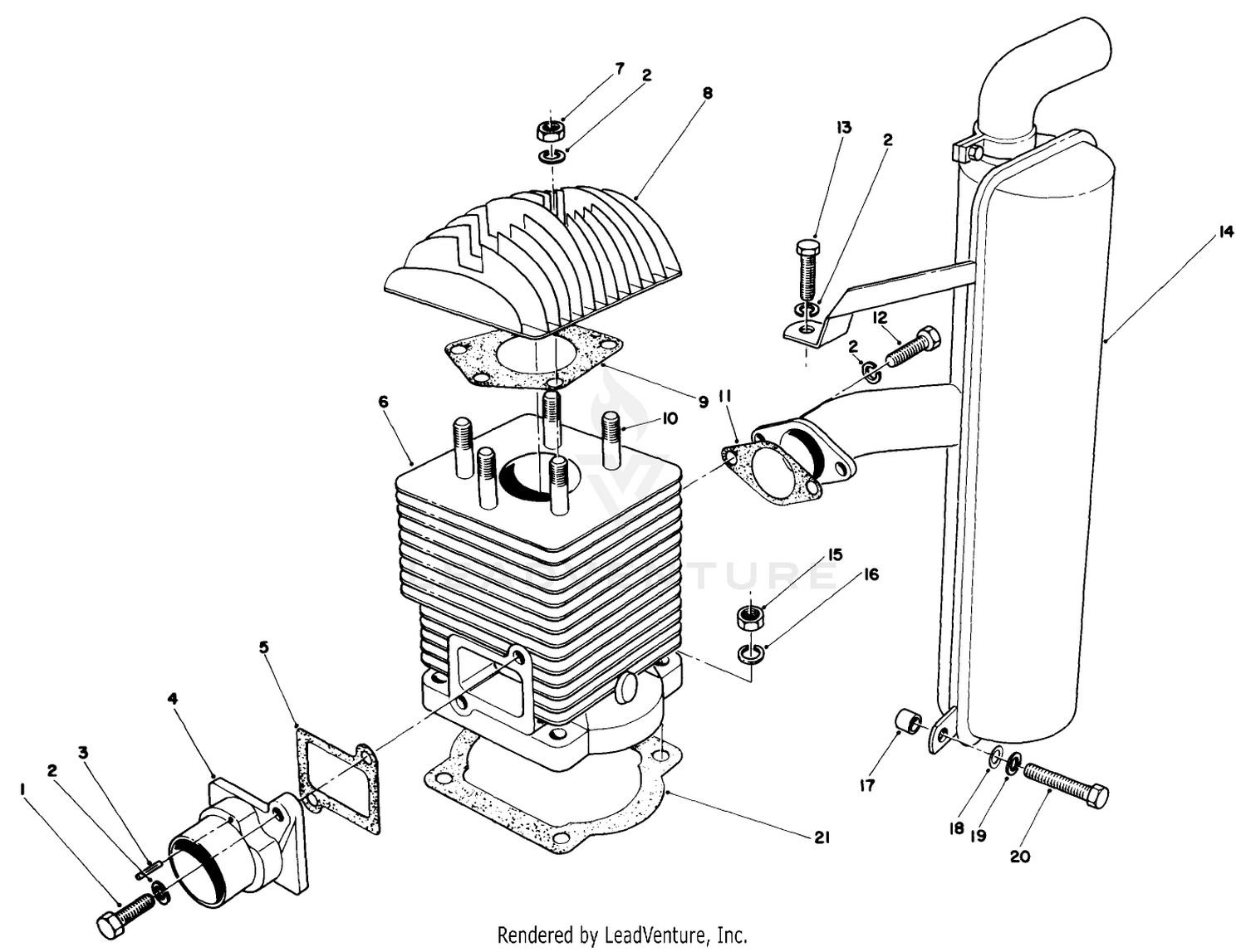 Cylinder  Muffler Assembly