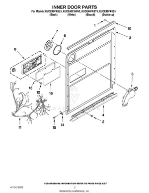 KUDE40FXSS3 Interactive Exploded View