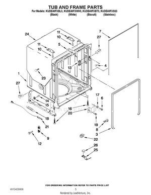 KUDE40FXSS3 Interactive Exploded View
