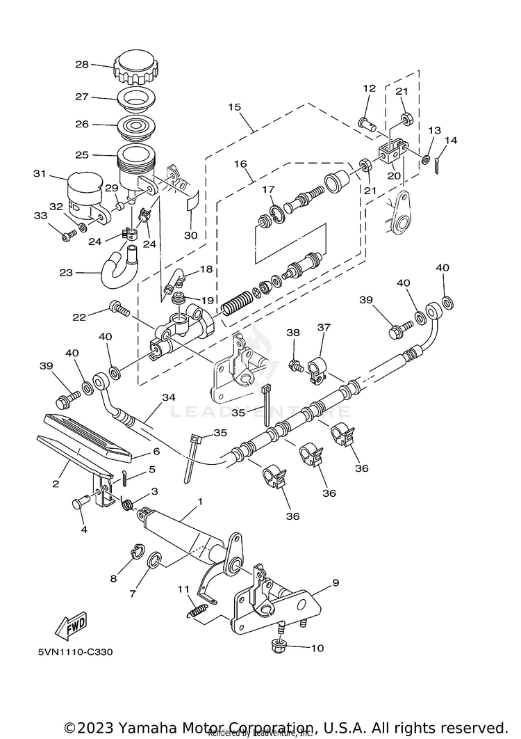Rear Master Cylinder Schematic