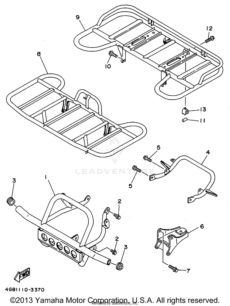 Guard KODIAK 4WD - YFM400FWF - 1994 Schematic