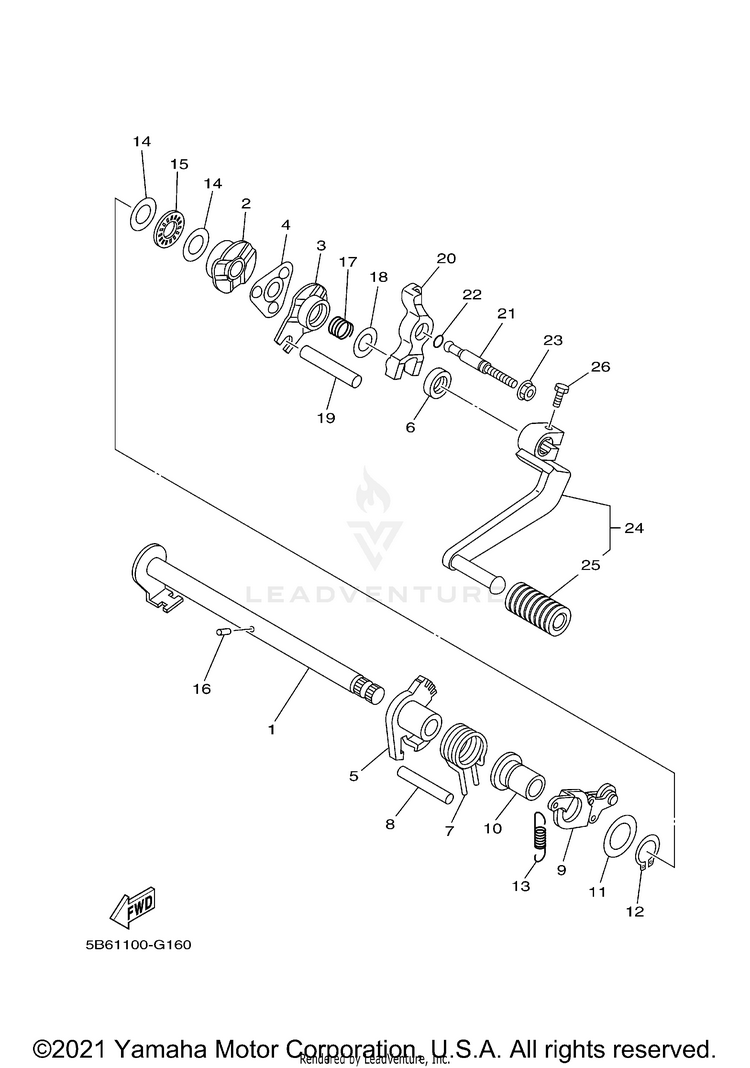 Shift Shaft Schematic