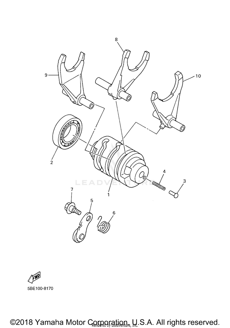 Shift Cam Fork Schematic