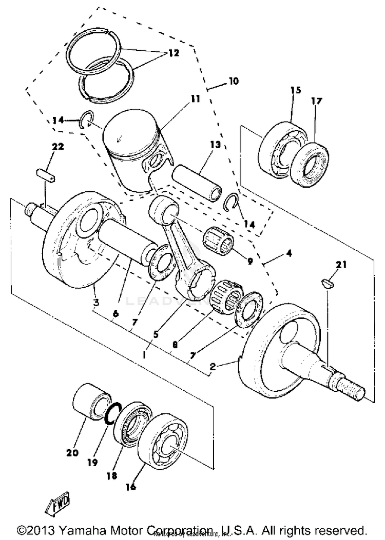 Crankshaft-Piston Schematic